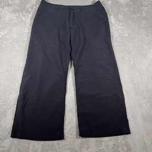 Patagonia Pants Womens 8 Black Hiking Wide Leg Straight Leg Lightweight Travel